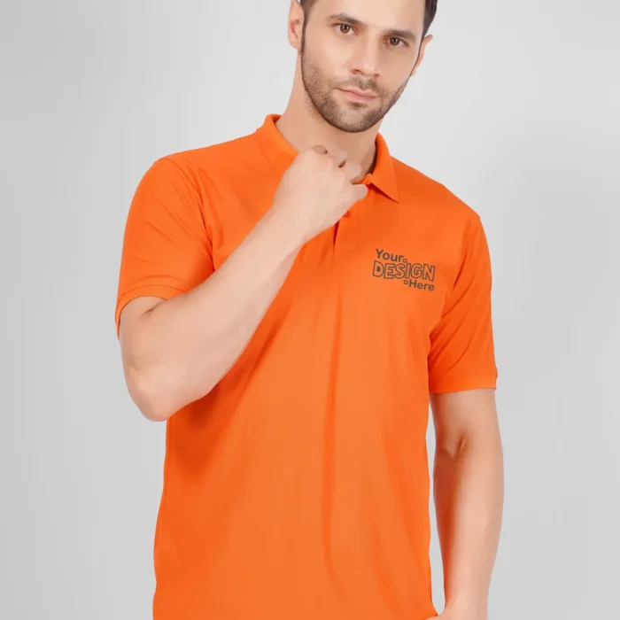 Basic Polo T-Shirt (Orange)