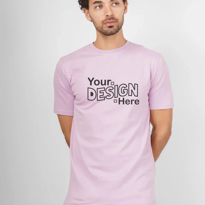 Lavender Cotton Round Neck T-Shirt