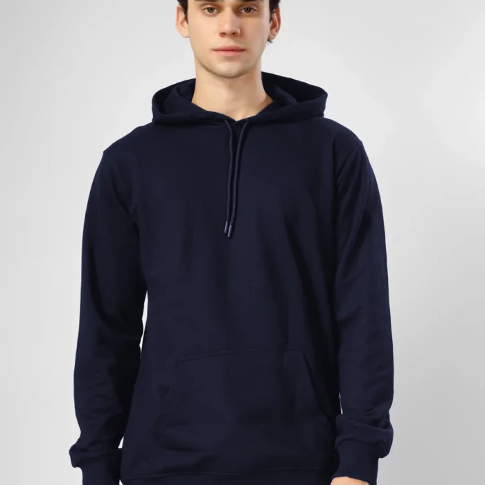 Premium Cotton Hoodie (Navy Blue)
