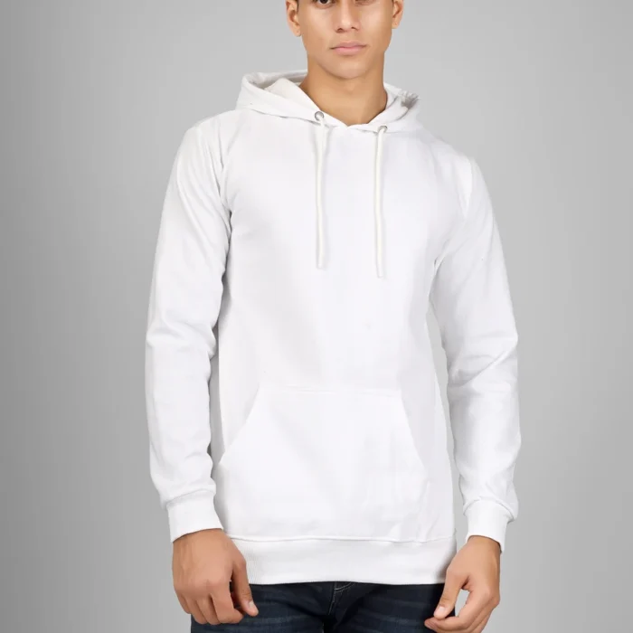 Premium Cotton Hoodie (White)