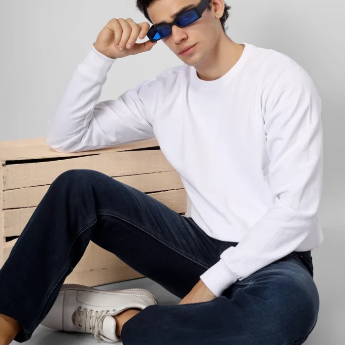 Premium Cotton Sweatshirt (White)